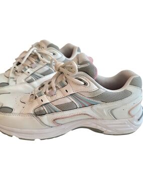 Vionic 23 Walk Shoes 8 Wide White Gray Walking Shoes Comfort Activewear Cushion